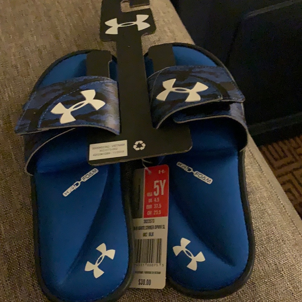 Under Armour youth slides